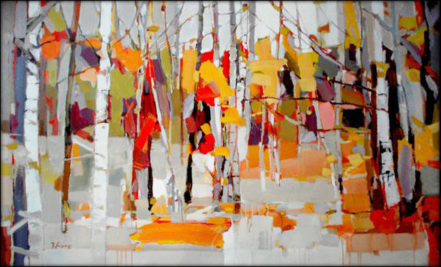 Fall Birches painting - 2011 Fall Birches art painting